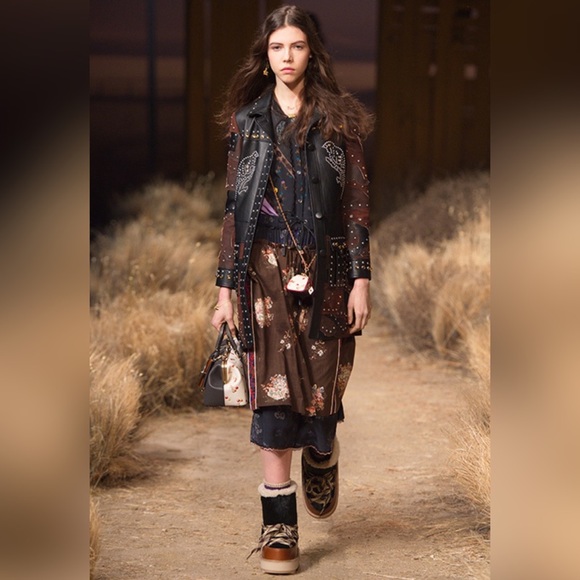 SOLD!____BNWOT COACH runway midi skirt patchwork - Picture 8 of 8